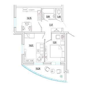 Планировка квартиры flat:50769