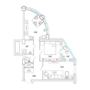 Планировка квартиры flat:50799