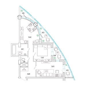 Планировка квартиры flat:50789
