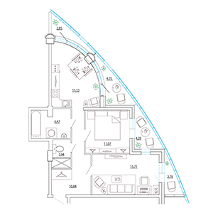 Планировка квартиры flat:50808