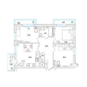 Планировка квартиры flat:50835