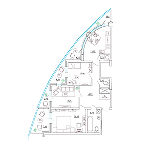 Планировка квартиры flat:50845