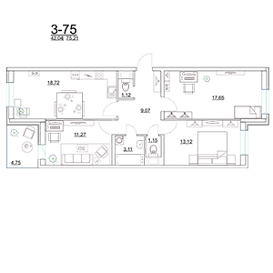 Планировка квартиры flat:50759