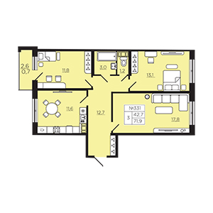 Планировка квартиры flat:50948