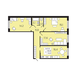 Планировка квартиры flat:50943
