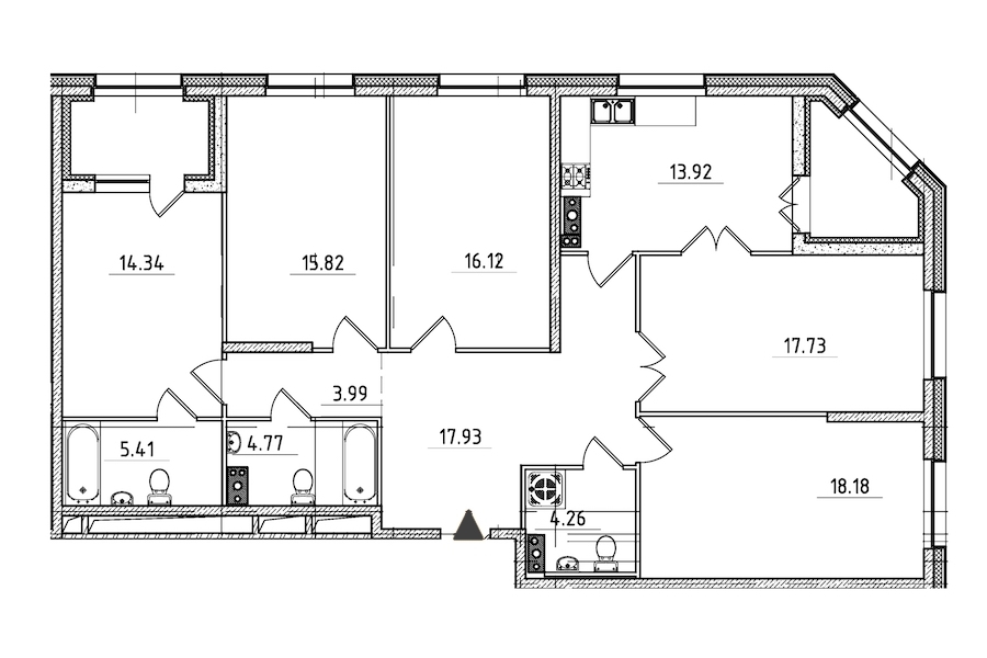 5-комнатная, 137 м²